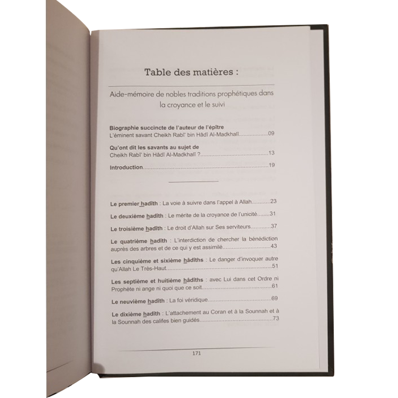 Aide-mémoire Des Nobles Traditions Prophétiques Dans La Croyance Et Le Suivi - Cheikh Rabi' bin Hadi Al-Madkhali - Dine Al Haqq