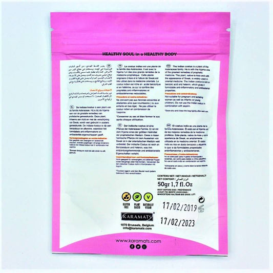 Poudre Costus Indien - 100% Naturelle & Sans Gluten - Super Food - Karamats