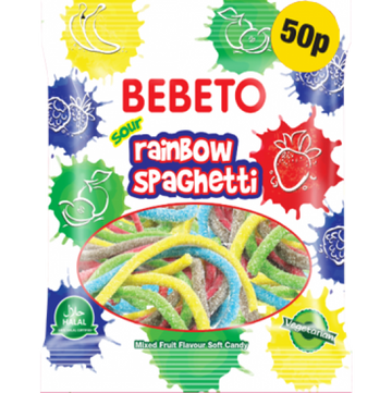 Rainbow Spaghetti - Bebeto - Halal - Sachet 80gr