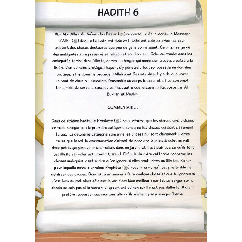 Les 40 Hadiths An-nawawi - Illustré Et Commenté Pour Les Enfants (arabe/français) - Muslimkid
