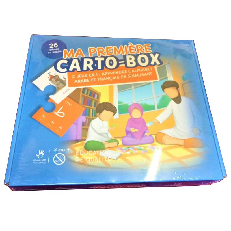 Puzzle Ma Première Carto-box - 2 Jeux En 1 : Appendre L'alphabet Arabe Et Français En S'amusant - Muslimkid | Al Niya