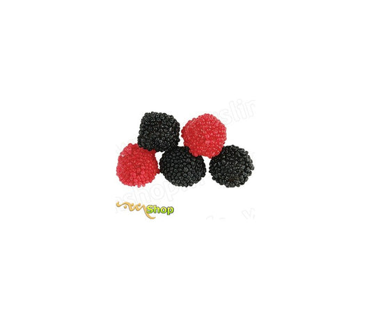 Bonbons Halal Berries Framboise et Mûre (Baies) - Fabriqué avec du vrai Jus de Fruit - Bebeto - Sachet 80gr