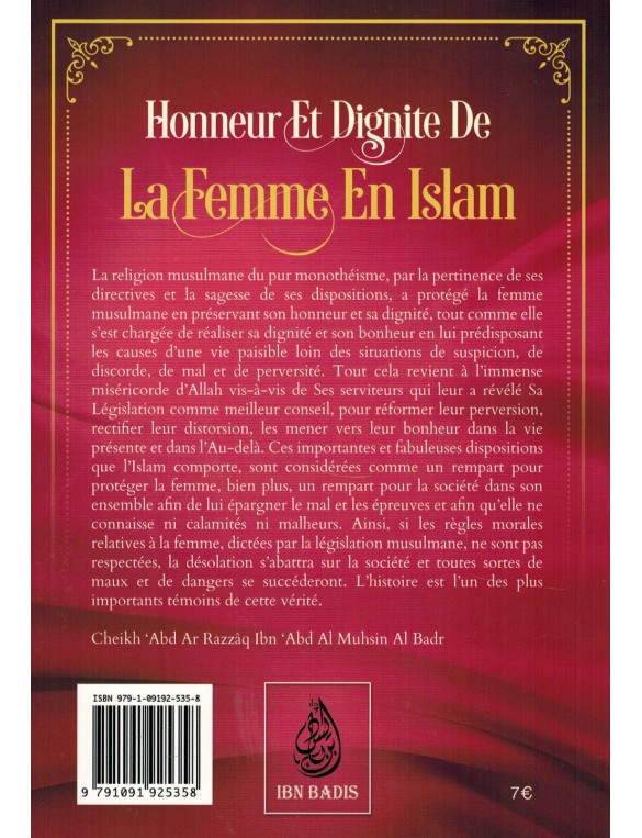 Honneur et dignité de la femme en Islam - Cheikh 'Abd Al-Muhsin Al'Abbâd 