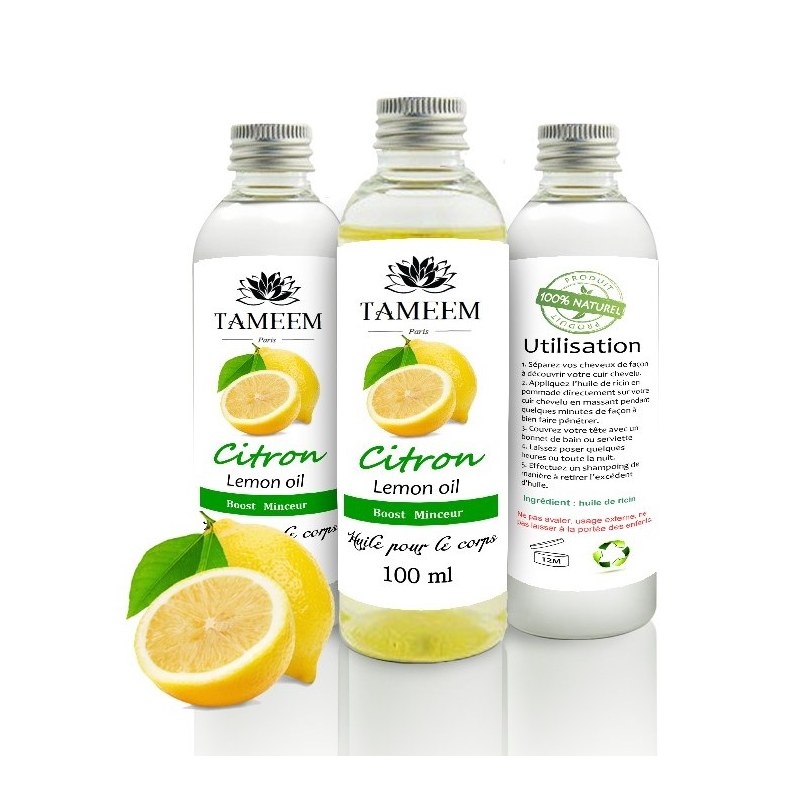Huile de Citron (Lemon) - 100% Naturel - 100 ml - Tameem | Al Niya