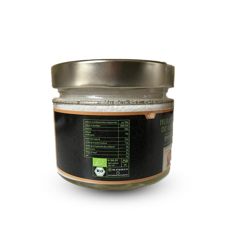 Huile De Noix De Coco Bio - Qualité Premium - 250ml - Qayyim Librairie Du Bonheur