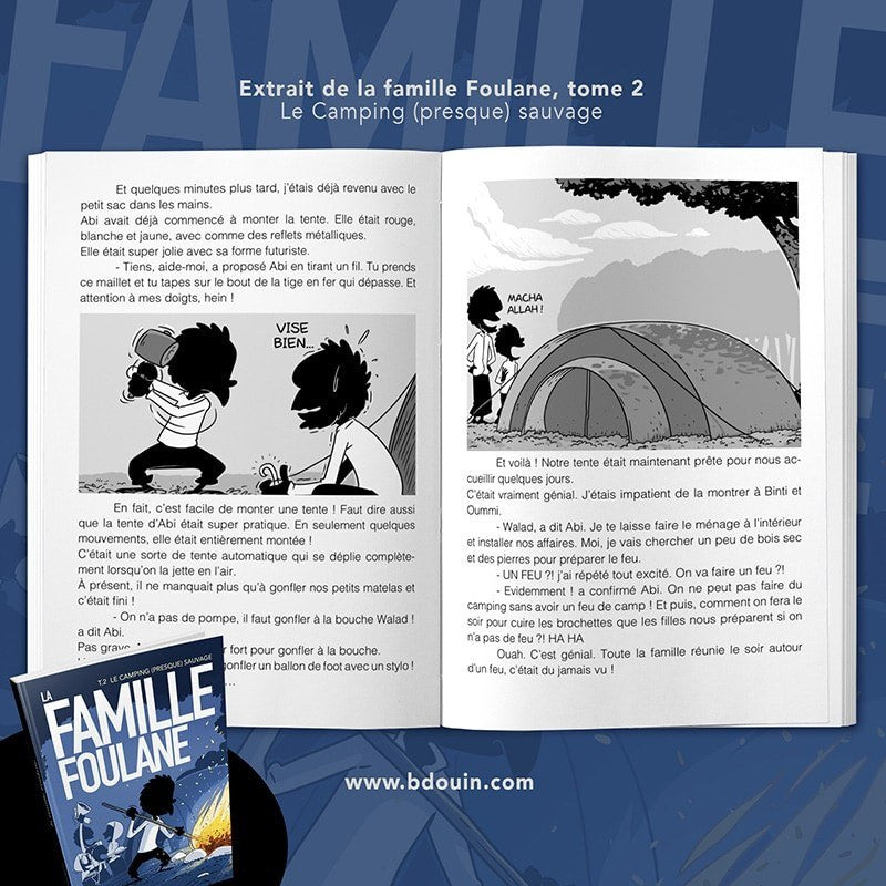LA FAMILLE FOULANE (TOME 2) - CAMPING (PRESQUE) SAUVAGE - Norédine Allam - BDOUIN