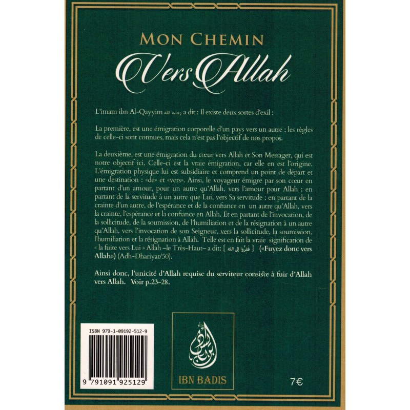Mon Chemin vers Allah - Ibn Qayyim Al-Jawziyya - Ibn Badis résumé