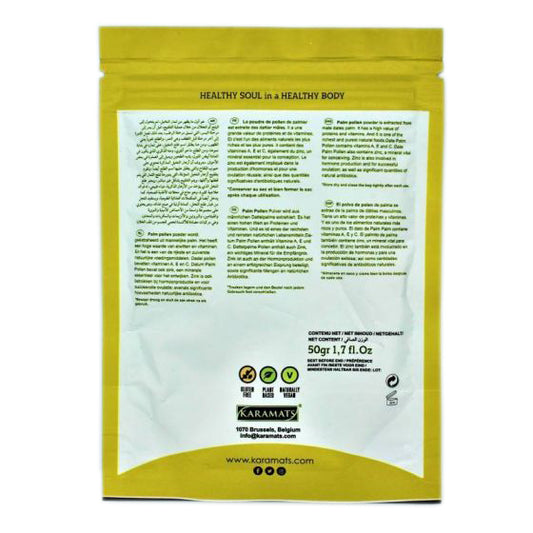 Pollen de Palmier en poudre - 100% naturel - 50g - Super Food - Karamats