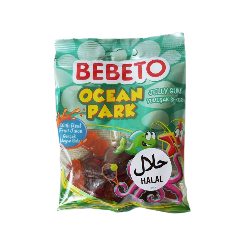 Bonbons Ocean Park - Fabriqué avec du Vrai Jus de Fruit - Bebeto - Halal - Sachet 80gr