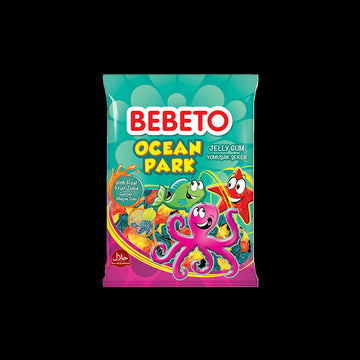 Bonbons Ocean Park - Fabriqué avec du Vrai Jus de Fruit - Bebeto - Halal - Sachet 80gr