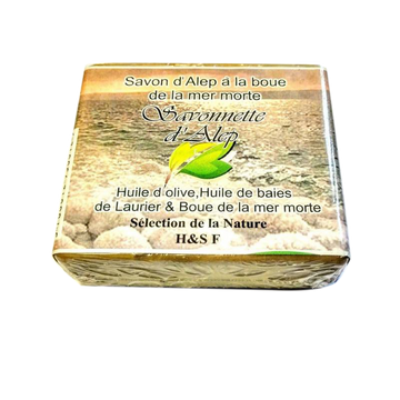 Savon d'Alep à la Boue de la mer morte - 100g - 100% Naturel - H&S France