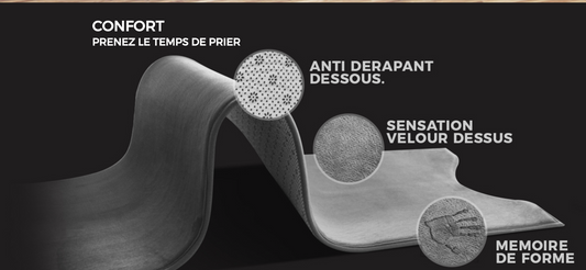 Tapis de prière Gris - Luxe - Sajada Souleyman